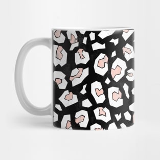 Black and White Geometric Leopard Print Mug